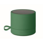 Haut-parleur sans fil métallique compact avec finition caoutchoutée 3W couleur vert