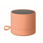 Haut-parleur sans fil métallique compact avec finition caoutchoutée 3W couleur orange