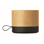 Enceinte sans fil avec boîtier en bambou et ABS 3W couleur bois deuxième vue