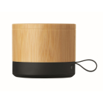 Enceinte sans fil avec boîtier en bambou et ABS 3W couleur bois quatrième vue