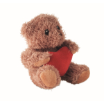 Peluche ourson en polyester avec cœur rouge personnalisable couleur rouge deuxième vue