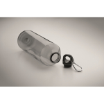 Bouteille translucide en RPET avec mousqueton 750ml couleur gris transparent quatrième vue photographique