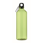 Bouteille translucide en RPET avec mousqueton 750ml couleur vert lime transparent
