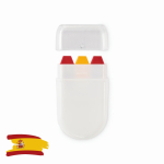 Stick de peinture corporelle de différents drapeaux en étui couleur rouge deuxième vue