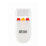 Stick de peinture corporelle de différents drapeaux en étui couleur rouge vue avec zone d'impression