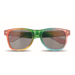 Lunettes de soleil multicolores arc-en-ciel avec protection UV400 couleur multicolore deuxième vue