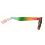Lunettes de soleil multicolores arc-en-ciel avec protection UV400 couleur multicolore troisième vue