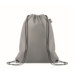 Sac à dos à cordons en RPET non tissé 80 g/m² couleur gris