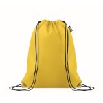 Sac à dos à cordons en RPET non tissé 80 g/m² couleur jaune