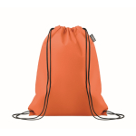 Sac à dos à cordons en RPET non tissé 80 g/m² couleur orange