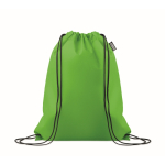 Sac à dos à cordons en RPET non tissé 80 g/m² couleur vert lime