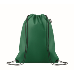 Sac à dos à cordons en RPET non tissé 80 g/m² couleur vert foncé