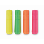 Set de 4 surligneurs fluorescents dans une boîte kraft personnalisable couleur beige deuxième vue
