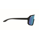 Lunettes de soleil sport avec verres miroirs UV400 couleur bleu troisième vue