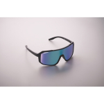 Lunettes de soleil sport avec verres miroirs UV400 couleur bleu quatrième vue photographique