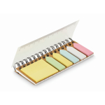 Ensemble compact de notes avec anneaux et autocollants assortis couleur beige deuxième vue