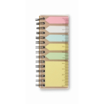 Ensemble compact de notes avec anneaux et autocollants assortis couleur beige quatrième vue
