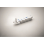 Organisateur de câbles en silicone avec détail en bambou couleur blanc sixième vue photographique