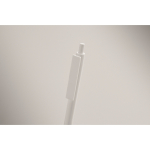 Stylo d’entreprise en plastique recyclé à encre bleue couleur blanc cinquième vue photographique