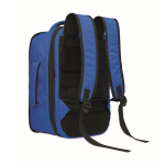 Sac à dos cabine en polyester RPET avec sangle pour trolley 15'' couleur bleu roi deuxième vue
