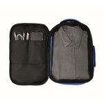 Sac à dos cabine en polyester RPET avec sangle pour trolley 15'' couleur bleu roi