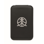 Miroir compact en PU avec étui pliable pour sac à main couleur noir deuxième vue principale