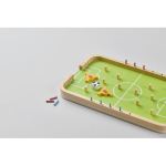 Jeu de football en bois avec joueurs et accessoires couleur bois deuxième vue photographique