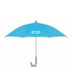 Parapluie enfant en polyester 190T avec ouverture automatique Ø46 couleur bleu ciel vue avec zone d'impression