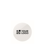 Aimant rond laminé en PVC pour marquage couleur couleur blanc vue avec zone d'impression