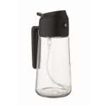 Distributeur d’huile 2 en 1 en verre avec couvercle 450ml couleur noir