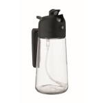 Distributeur d’huile 2 en 1 en verre avec couvercle 450ml couleur noir deuxième vue