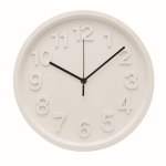 Horloge murale finition mate avec mouvement silencieux couleur blanc