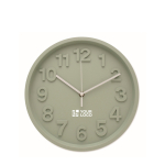 Horloge murale finition mate avec mouvement silencieux couleur vert menthe vue avec zone d'impression