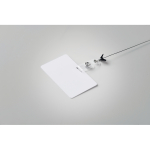 Porte-badge rigide pour tour de cou 54 x 86 mm couleur blanc quatrième vue photographique