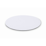 Tapis de souris en polyester antidérapant 21 cm couleur blanc