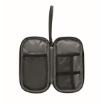 Pochette organisatrice technique en polyester 600D avec PU couleur noir deuxième vue