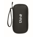 Pochette organisatrice technique en polyester 600D avec PU couleur noir cinquième vue principale