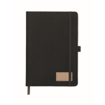 Carnet avec couverture en polyester RPET et 192 pages A5 couleur noir