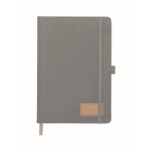 Carnet avec couverture en polyester RPET et 192 pages A5 couleur gris