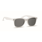 Lunettes de soleil UV400 avec monture en SEAQUAL® et verres noirs couleur blanc