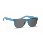Lunettes de soleil UV400 avec monture en SEAQUAL® et verres noirs couleur turquoise