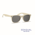 Lunettes de soleil UV400 avec monture en SEAQUAL® et verres noirs couleur beige cinquième vue