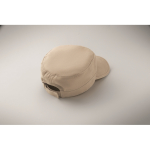 Casquette militaire en coton brossé avec velcro 260 g/m² couleur beige troisième vue photographique
