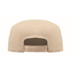 Casquette militaire en coton brossé avec velcro 260 g/m² couleur beige cinquième vue