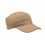 Casquette militaire en coton brossé avec velcro 260 g/m² couleur kaki