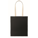 Tote bag en coton avec anses longues 140 g/m² couleur noir