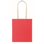 Tote bag en coton avec anses longues 140 g/m² couleur rouge
