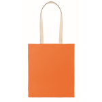Tote bag en coton avec anses longues 140 g/m² couleur orange