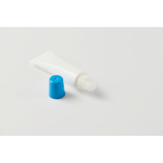 Baume à lèvres vegan en tube avec FPS10 vanille 12 g couleur turquoise quatrième vue photographique