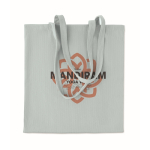 Sac shopping en velours côtelé polyester avec longues anses 220 g/m² couleur bleu ciel vue principale